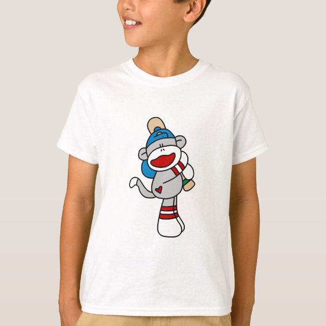 Sock Monkey Baseball At Bat Tshirts and Gifts (Devant)