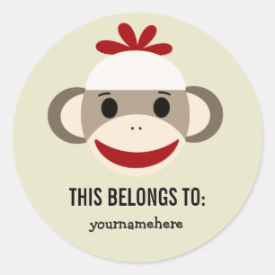 Sock Monkey CECI APPARTIENT À Stickers