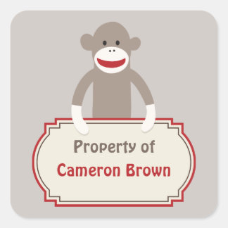 Sock Monkey customisé autocollant