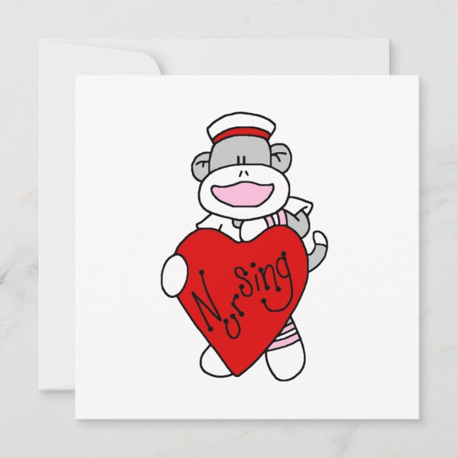 Sock Monkey I Love Nursing T-shirts et cadeaux (Devant)