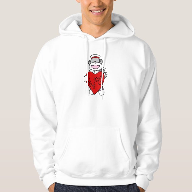 Sock Monkey I Love Nursing T-shirts et cadeaux (Devant)