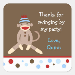 Sock Singe Anniversaire Fête Favoriser Stickers Ga