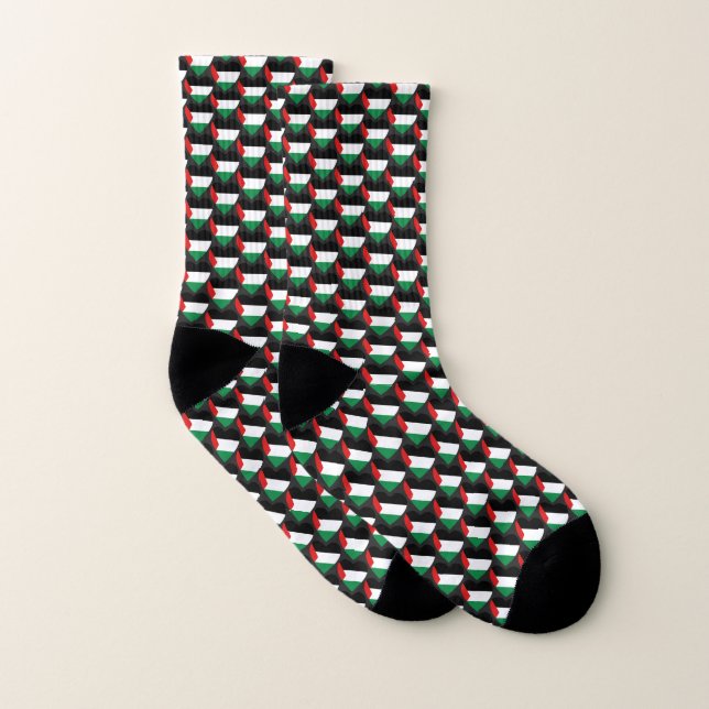 Socles Coeurs du drapeau palestinien (Paire)