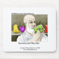 Socrates & Pâte à modeler Tapis de souris drôle