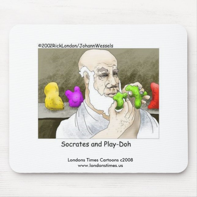 Socrates & Pâte à modeler Tapis de souris drôle (Devant)