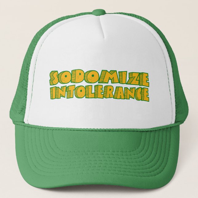 Sodomisez le casquette de camionneur d'intolérance (Devant)