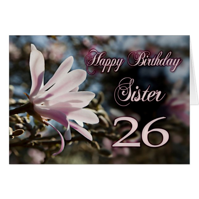 Soeur 26e anniversaire avec magnolia (Devant horizontal)