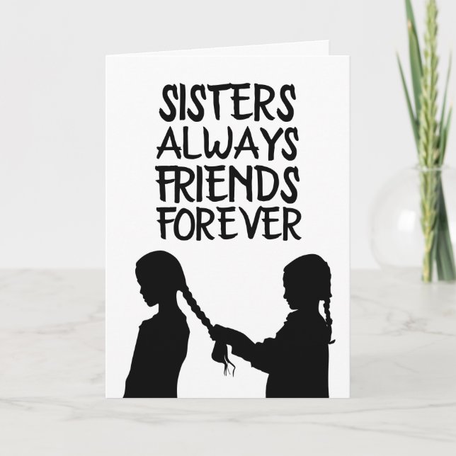 SOEUR AMIS BLANK INTÉRIEUR CARTES DE SALUT (Devant)