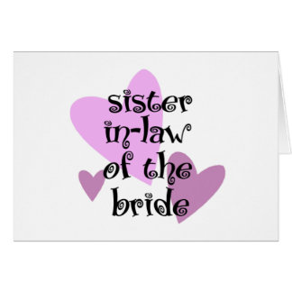 Soeur belle-soeur de l'épouse