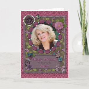 Soeur, Carte photo pour un anniversaire