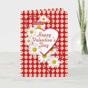 Soeur Daisies Coeurs Carte Saint-Valentin