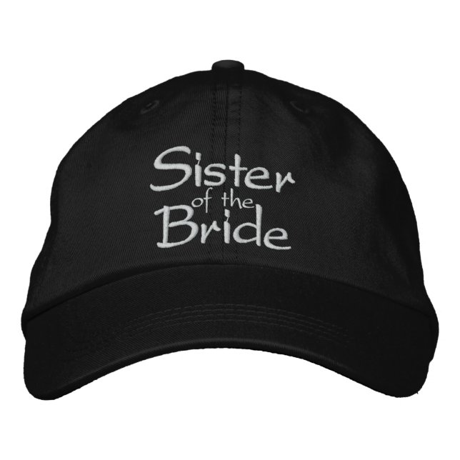 Soeur de la mariée Casquette Mariage brodée (Devant)