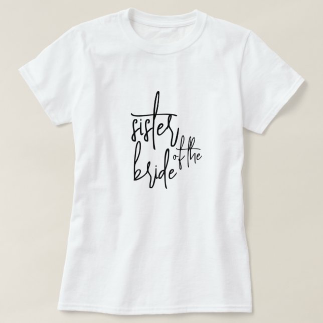Soeur de la mariée T-Shirt (Design devant)