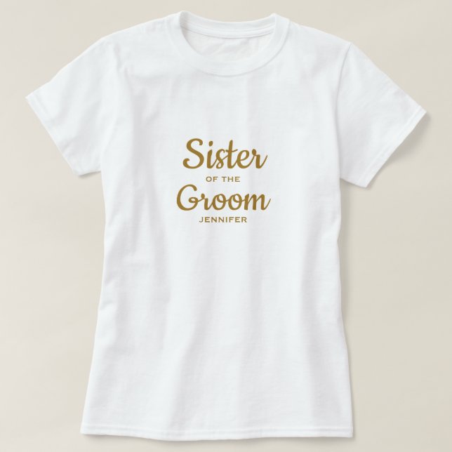Soeur du T-shirt sur mesure Groom (Design devant)