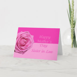 Soeur en droit Bonne carte de rose de la fête des