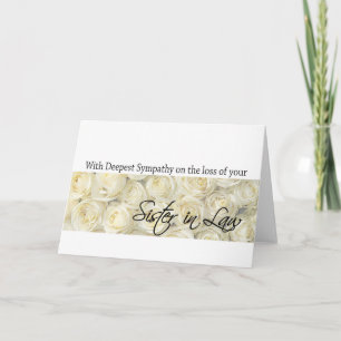 Soeur en droit Carte de sympathie avec Roses