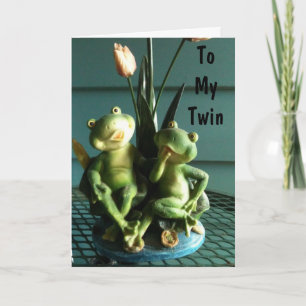 SOEUR ET FRÈRE TWIN CARTE D'ANNIVERSAIRE