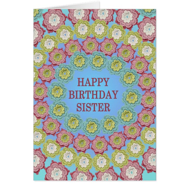 Soeur Fleurs Crochet Anniversaire (Devant)