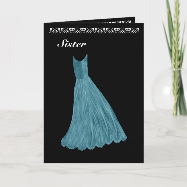 SOEUR Maid of Honor Invitation BLUE Gown (Devant)