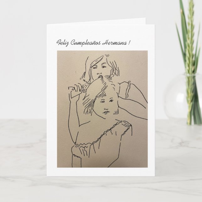Soeurs Bonne Carte Anniversaire (Devant)