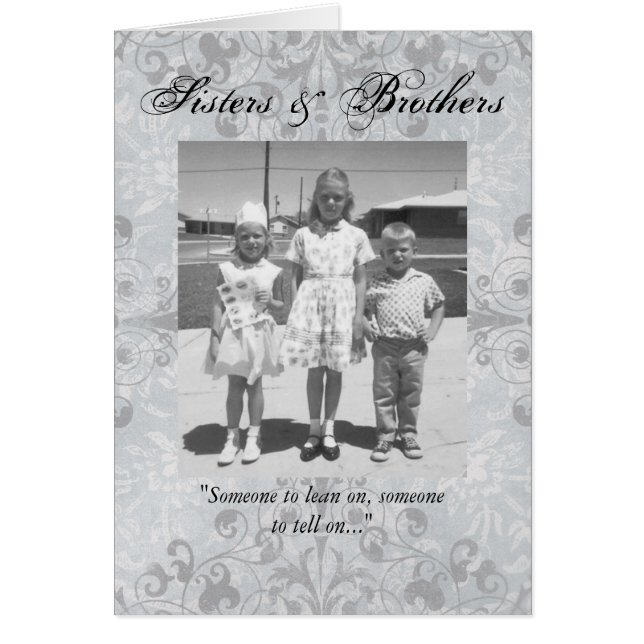 Soeurs et Frères/Quelqu'un pour se pencher et parl (Devant)