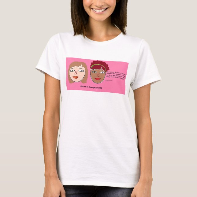 Soeurs N-Courage (c) T-shirt col V 2016 plus taill (Devant)