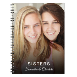 soeurs photo personnalisée carnet de nom personnal