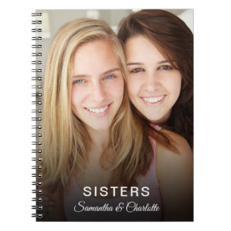 soeurs photo personnalisée carnet de nom personnal