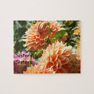 Soeurs Puzzle Soeurs Orange Dahlia Fleurs cadeaux