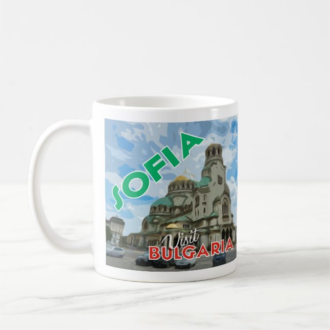 Sofia, Visite Bulgarie J'Aime Le Café Mug (Gauche)