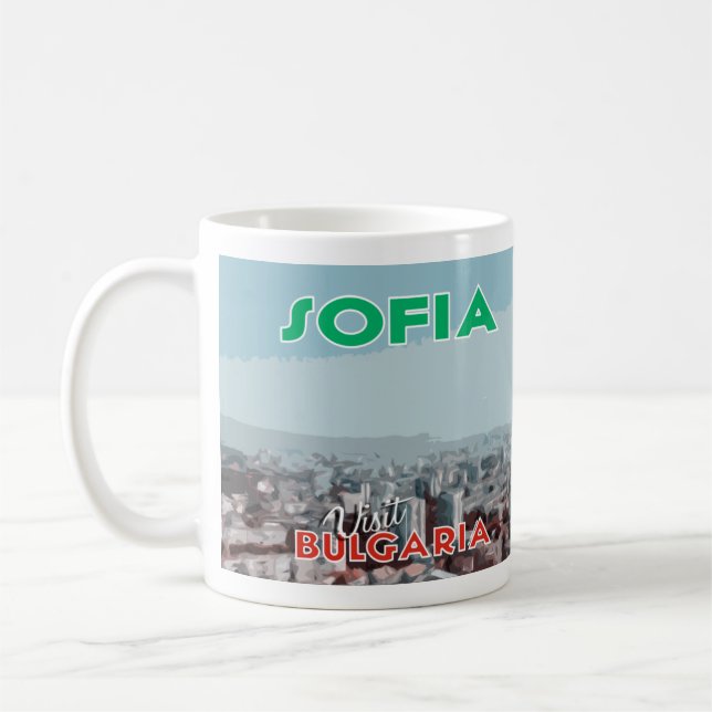 Sofia, Visite Bulgarie J'Aime Le Café Mug (Gauche)