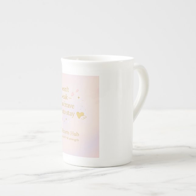 Soft Courage – Pastel Inspirational Mug (Devant droit)
