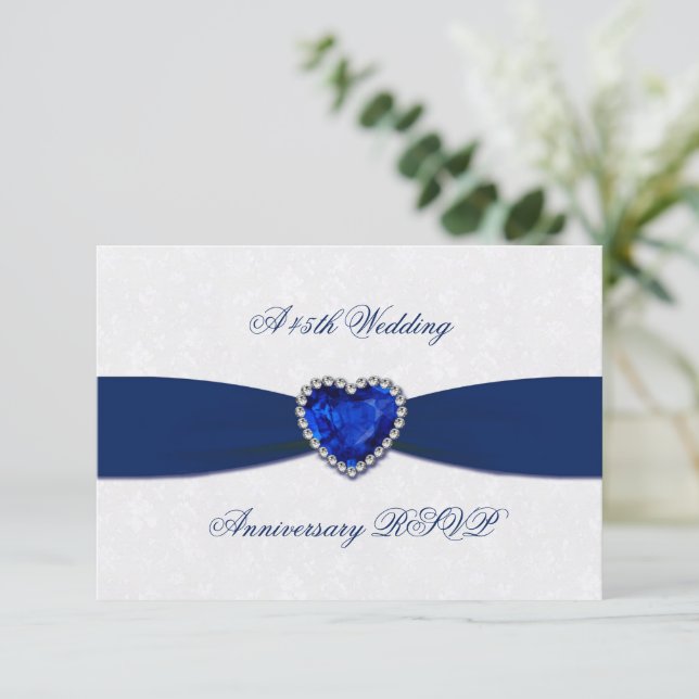 Soft Damask 45e anniversaire du Mariage RSVP (Debout devant)