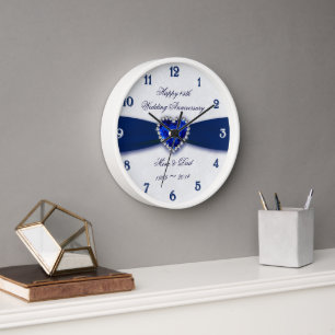 Soft Damask Horloge du 45e anniversaire du Mariage