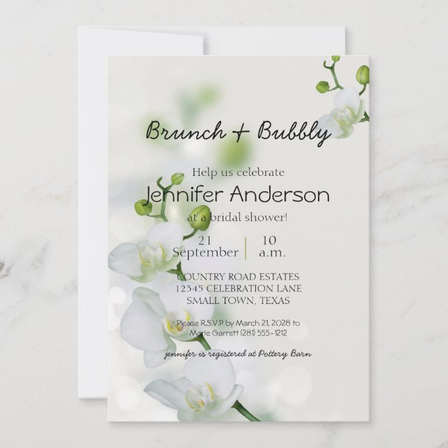 Soft Elegant Orchid Bridal Brunch (Devant)