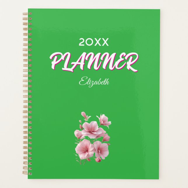 Soft Elegant Pink Floral Personalized (Devant)