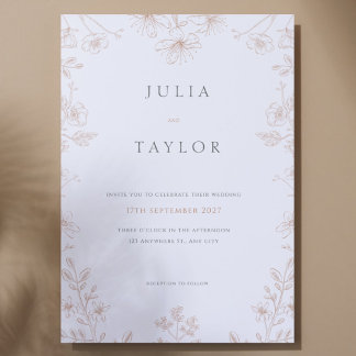 Soft Floral Wedding Invitation – Elegant Colorful