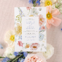 Soft Garden Florals Faire-part de mariage