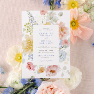 Soft Garden Florals Faire-part de mariage