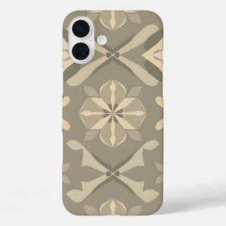 Soft Geometry iPhone16 Coque - Motif sans couture