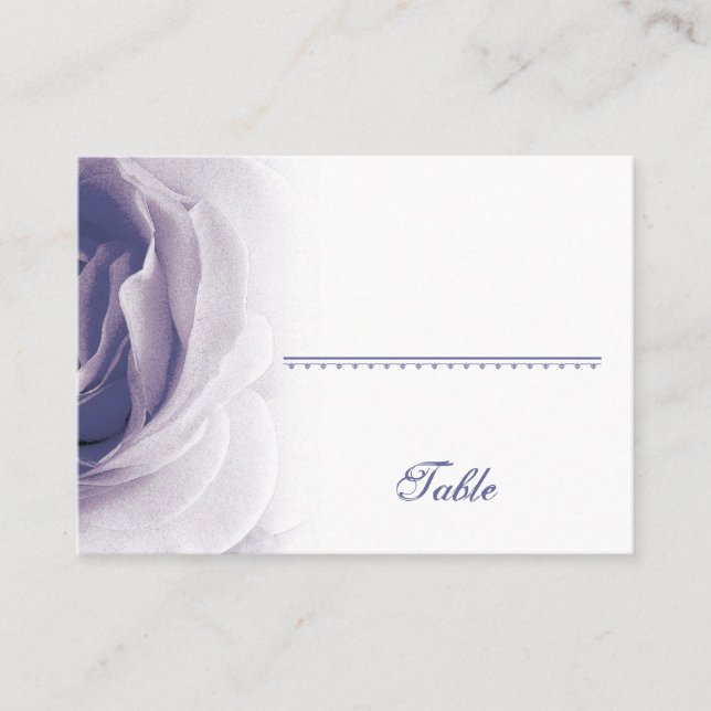 Soft Lavender Rose Carte Place - Mariage (Devant)