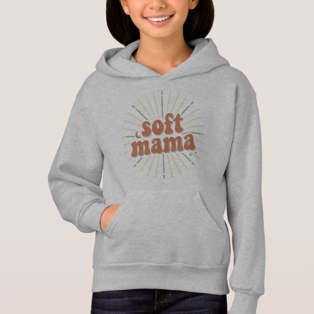 Soft Mama : Typographie Rétro Groovy Sunburst Mate (Devant)