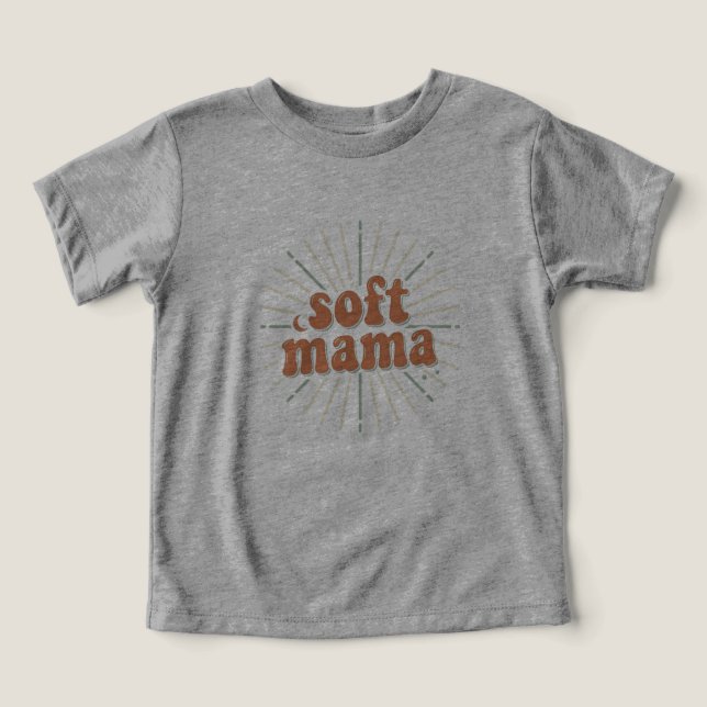 Soft Mama : Typographie Rétro Groovy Sunburst Mate (Design Recto)