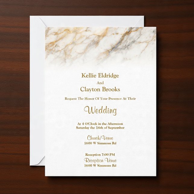 Soft Marble Fade Wedding Invitation (Créateur téléchargé)