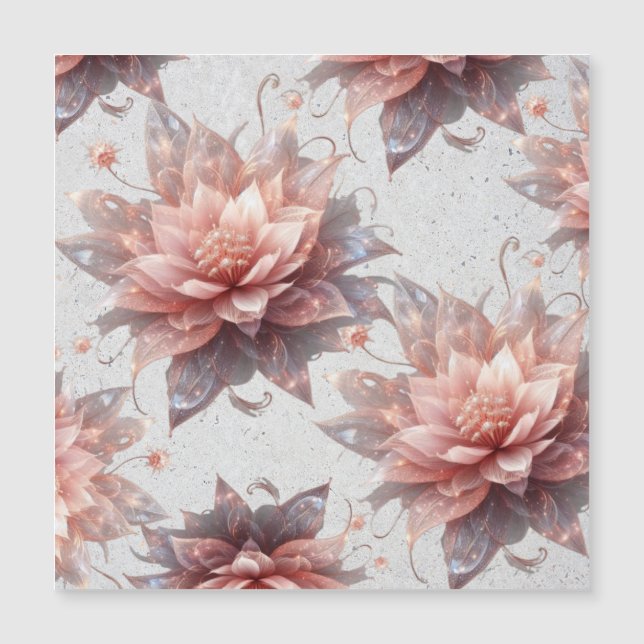 Soft Pastel Floral Magnet Card – Elegant Botanical (Devant)