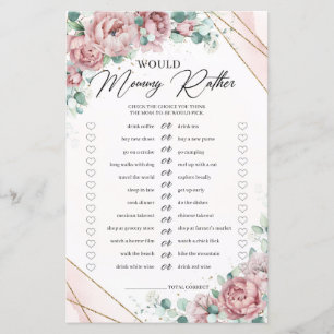 Soft pastel rose fleurs or Voudrait maman Plutôt