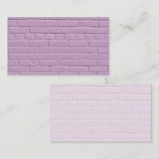 Soft Pastel violet Carte de visite mur en brique
