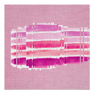 Soft Pink Geometric Brush Poster