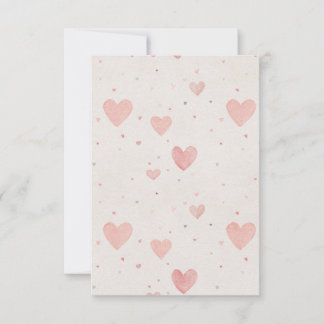 Soft Pink Heart Pattern Invitation