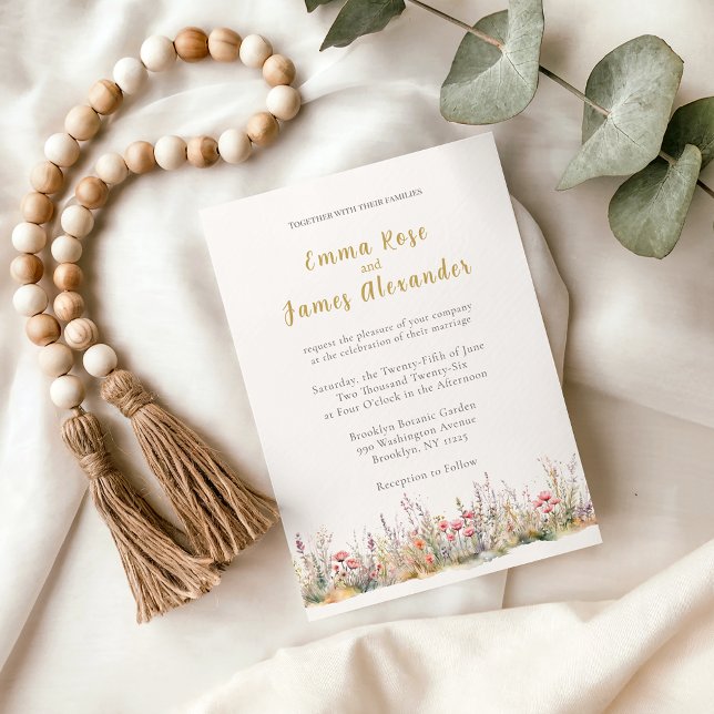 Soft Pink Minimalist Floral Wedding Invitation (Créateur téléchargé)